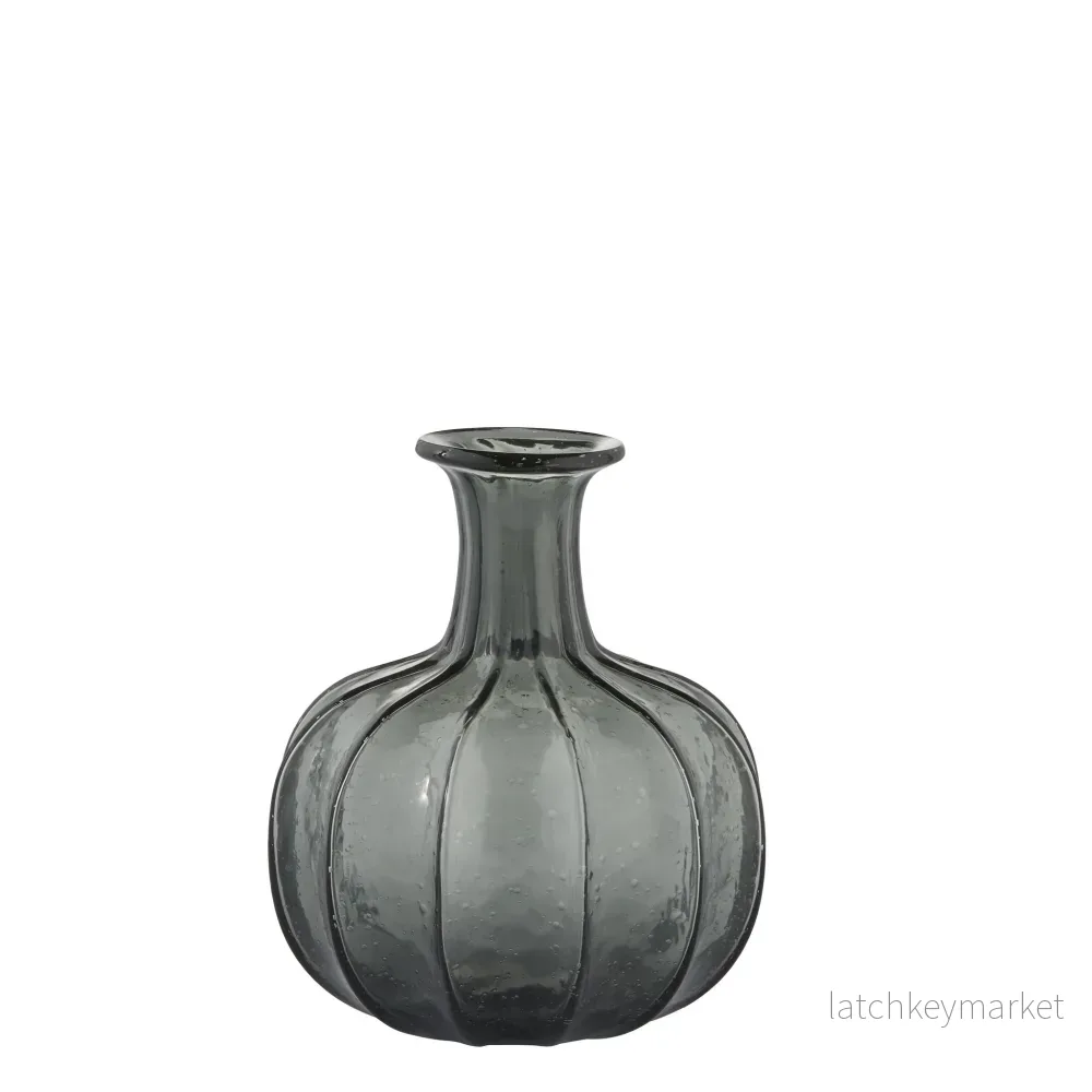 Miyanne vas H21 cm. røyket grå glas Miyanne vas H21 cm. røyket grå glas