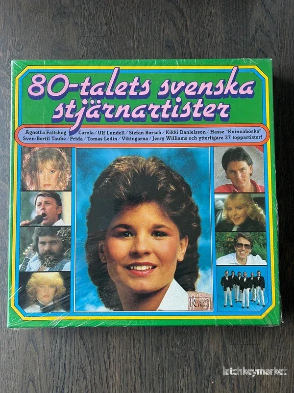 80-talets svenska stjärnartister – 9 LP – stor svensk 80-talssamling Helt ny inplastad box