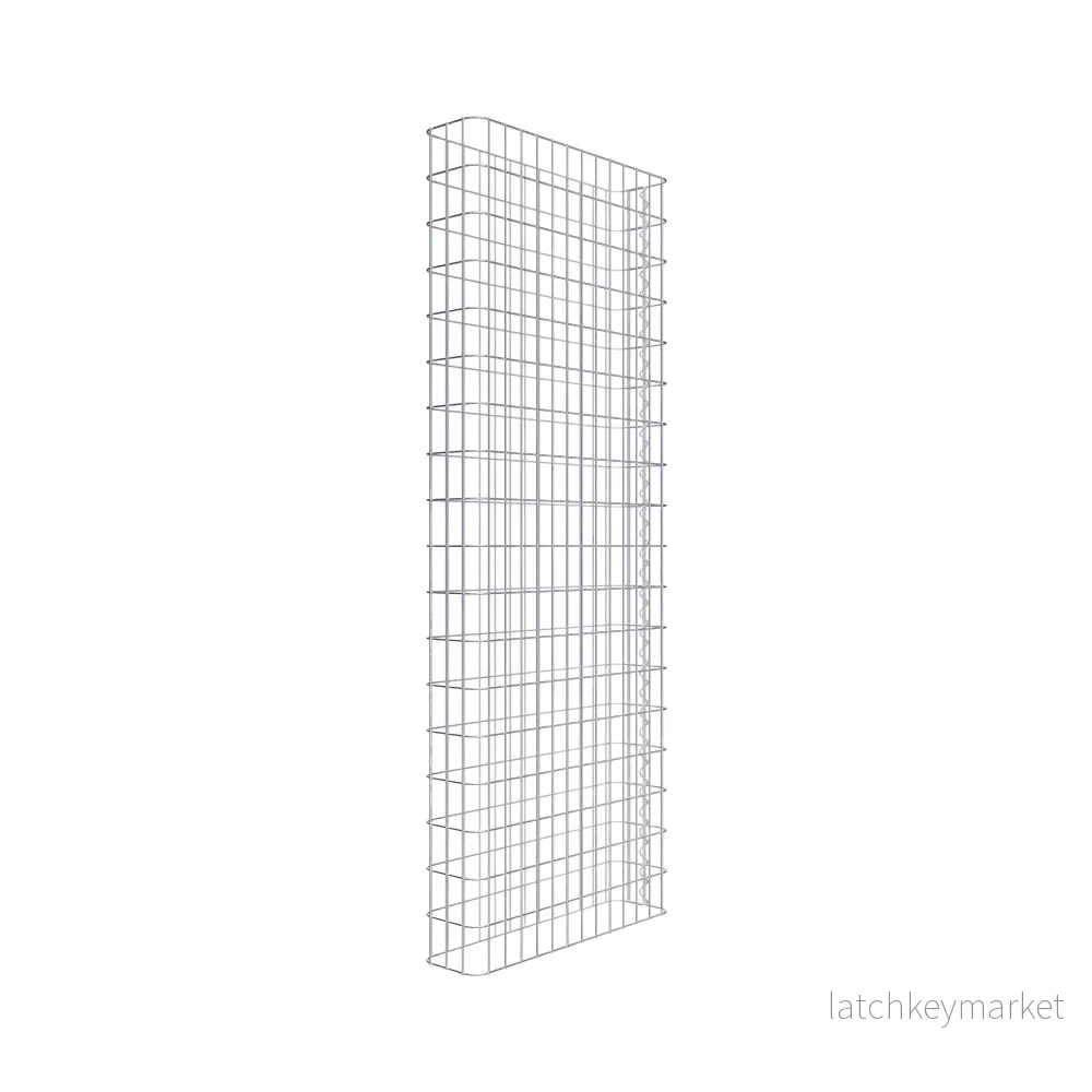 Gabionstängsel längd 67 cm, höjd 180 cm, djup 17 cm, maskstorlek 5 x 10 cm