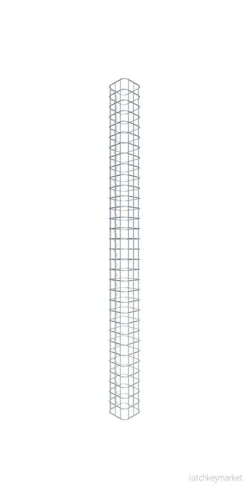 Gabionpelare fyrkant 17 cm x 17 cm, 160 cm hög, MW 5 cm x 5 cm Gabionpelare fyrkant 17 cm x 17 cm, 160 cm hög, MW 5 cm x 5 cm