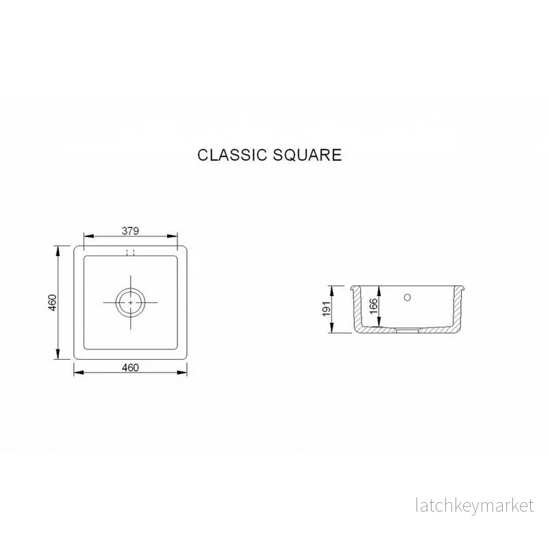 Diskho i porslin Shaws Classic Square - Bild 2