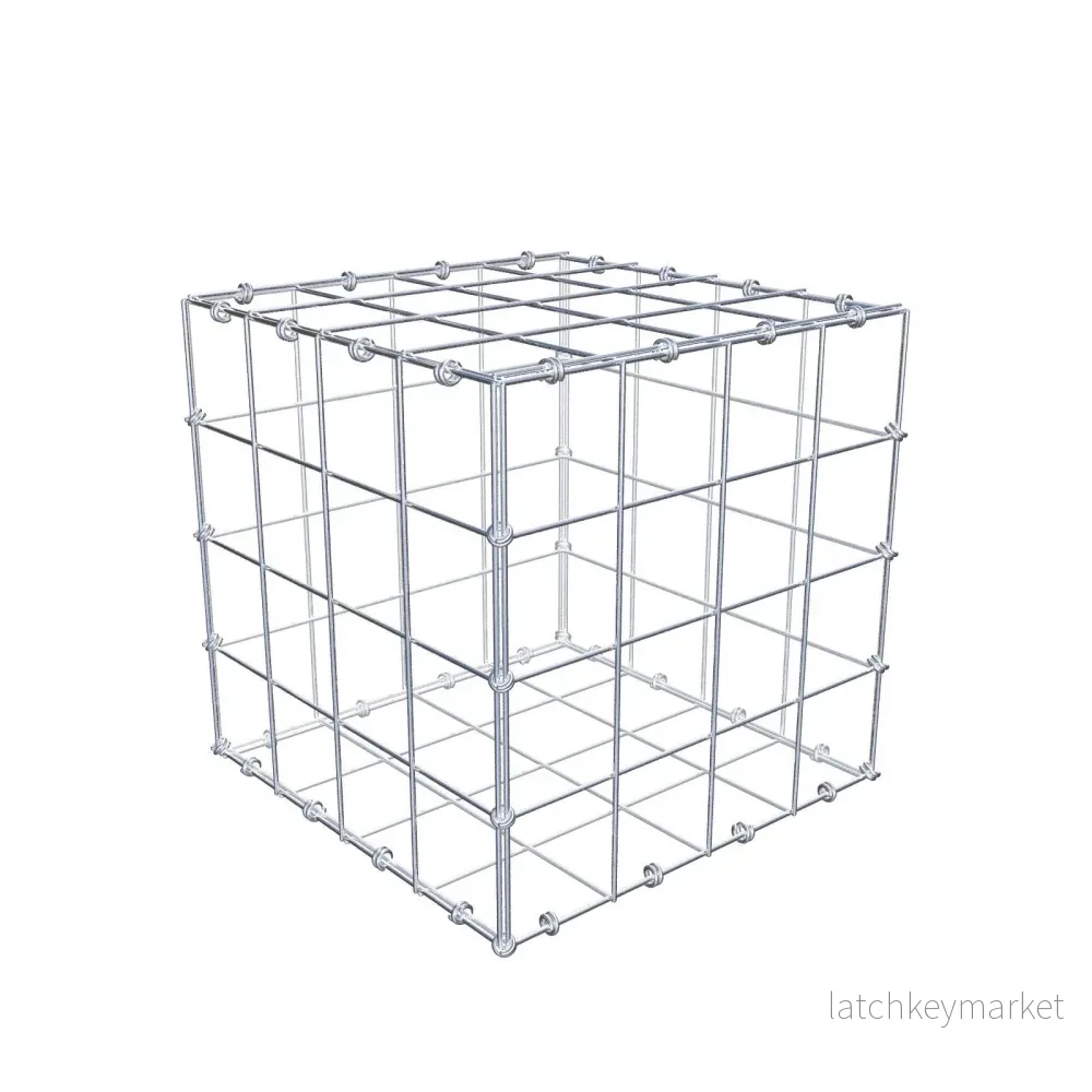 Gabion 40 cm x 40 cm x 40 cm (L x H x D), maskstorlek 10 x 10 cm, spiralring Gabion 40 cm x 40 cm x 40 cm (L x H x D), maskstorlek 10 x 10 cm, spiralring
