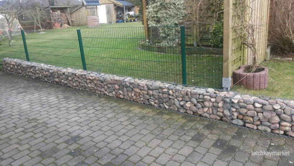 Gabion 100 cm x 40 cm x 20 cm (L x H x D), maskstorlek 10 cm x 10 cm, spiral - Bild 3