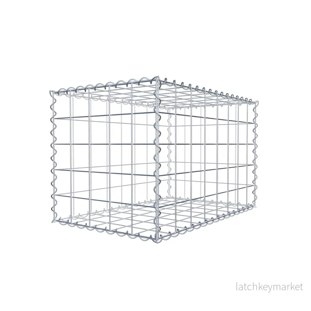 Gabion 80 cm x 50 cm x 50 cm (L x H x D), maskstorlek 10 cm x 10 cm, spiral - Bild 3