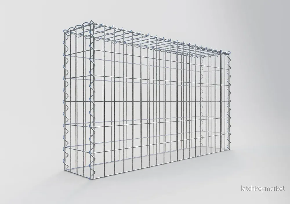 Extra gabion typ 3 100 cm x 60 cm x 20 cm (L x H x D), maskstorlek 5 cm x 10 cm, spiral - Bild 2