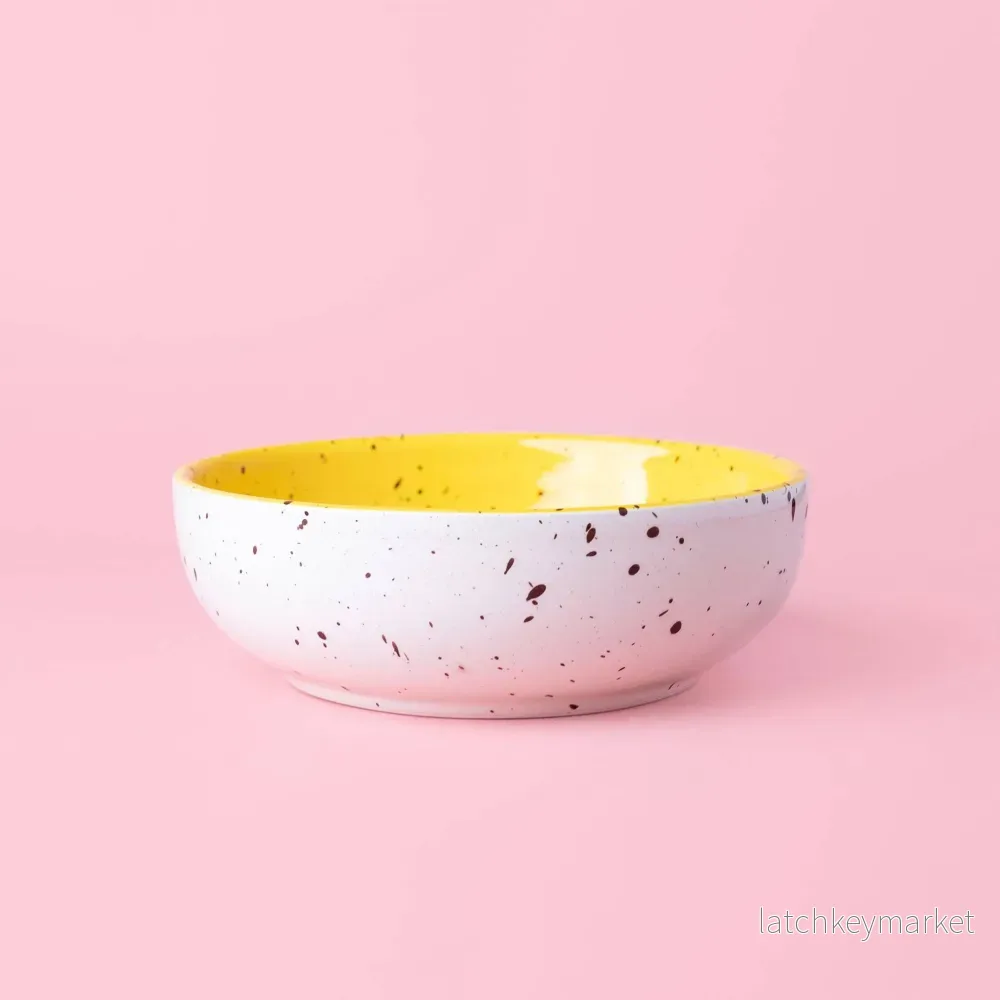 Ceramic Garlic Grater Plate - Medium Yellow & White - Cinnamon - Bild 3