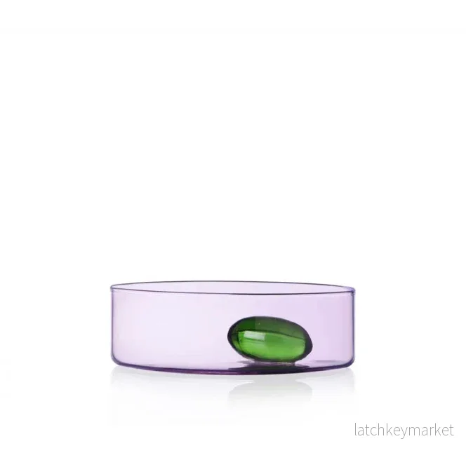 Purple Little Bowl with Green Olive Purple Little Bowl with Green Olive