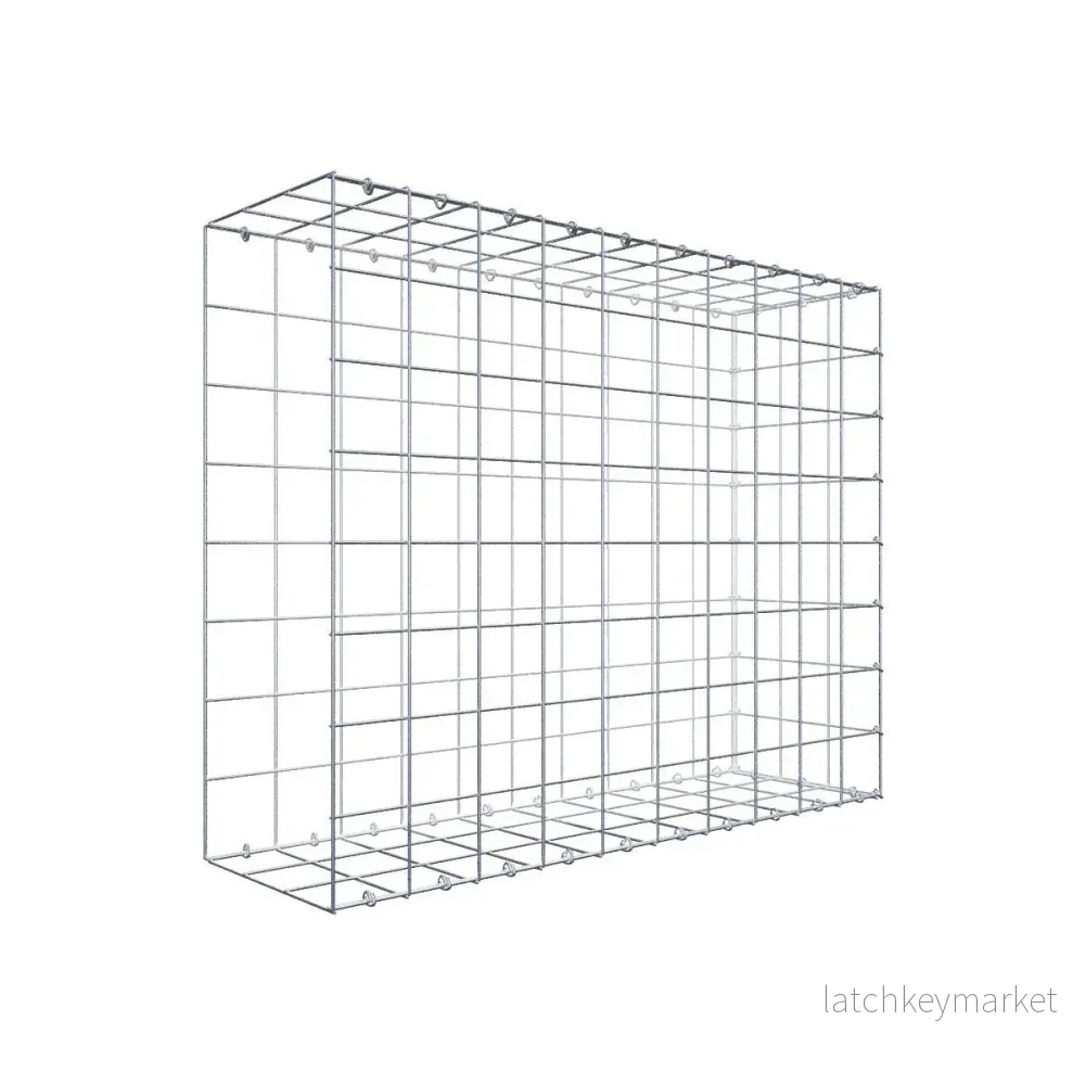 Typ 2 påbyggnadsgabion 100 cm x 80 cm x 30 cm (L x H x D), maskstorlek 10 cm x 10 cm, C-ring Typ 2 påbyggnadsgabion 100 cm x 80 cm x 30 cm (L x H x D), maskstorlek 10 cm x 10 cm, C-ring