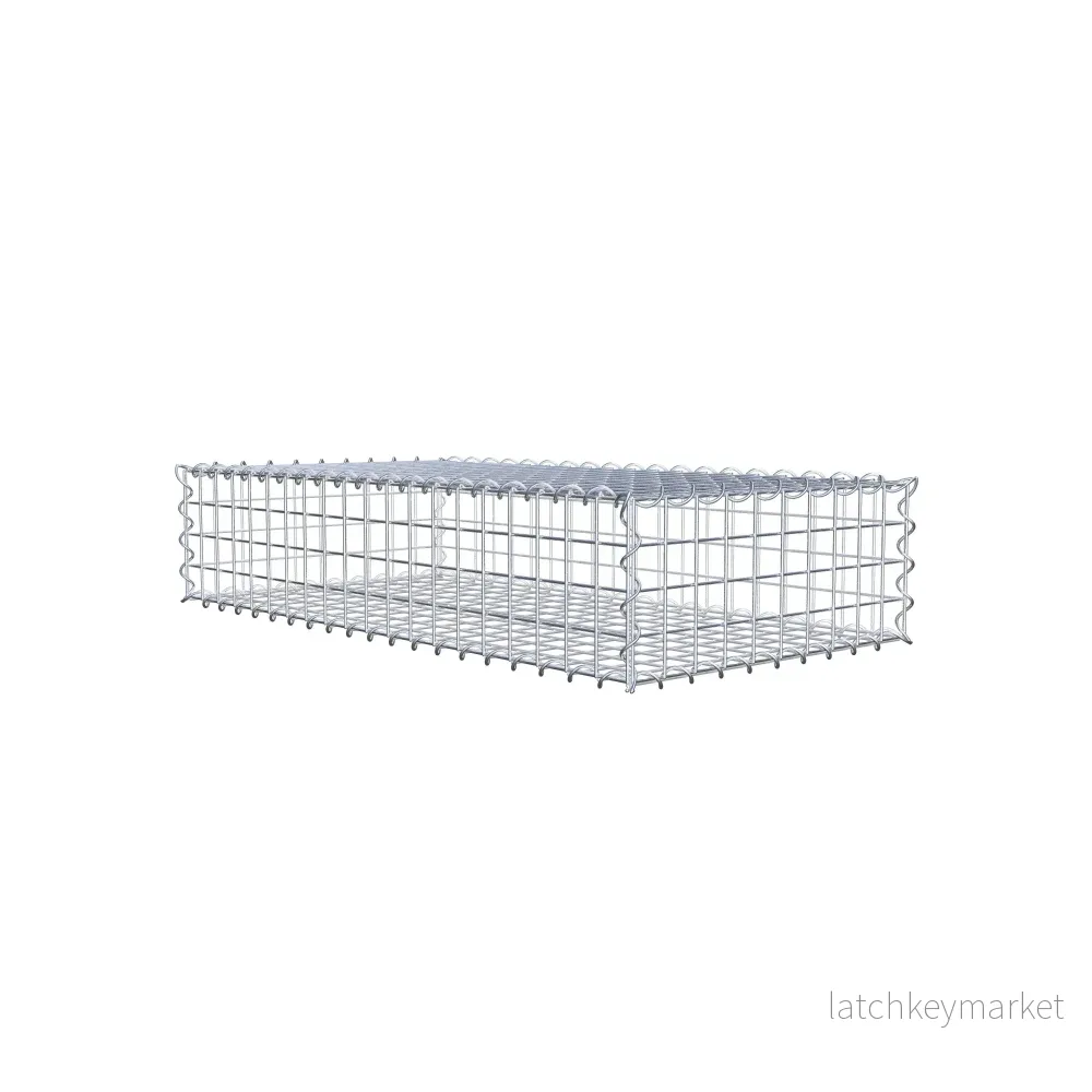 Gabion 100 cm x 20 cm x 50 cm (L x H x D), maskstorlek 5 cm x 5 cm, spiral - Bild 2
