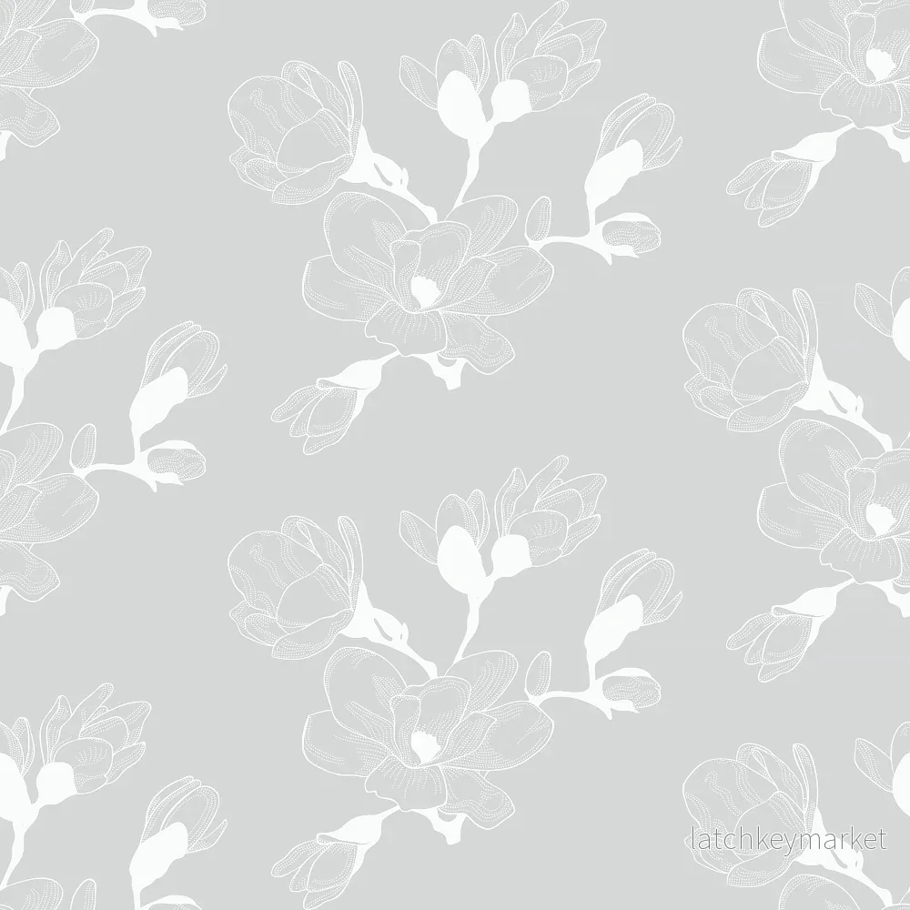 Kakeldekor blommor grå - Bild 2