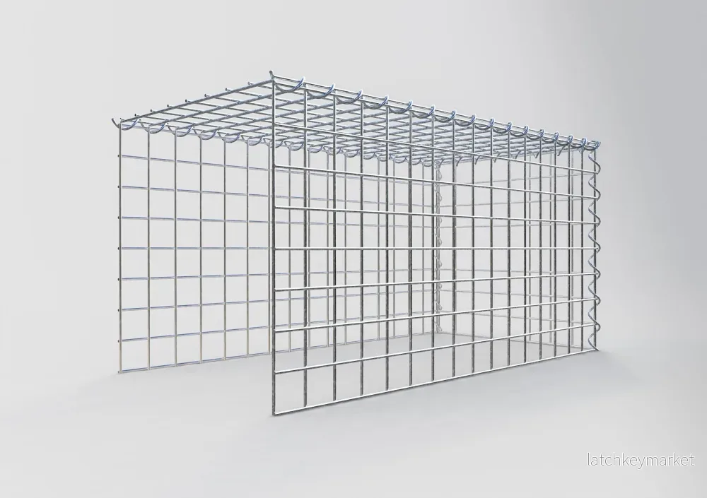 Extra gabion typ 4 80 cm x 40 cm x 40 cm (L x H x D), maskstorlek 5 cm x 5 cm, spiral - Bild 2