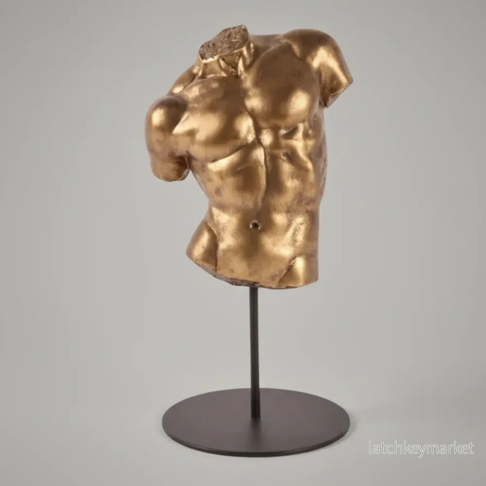 Mansbyst i resin – 26 cm