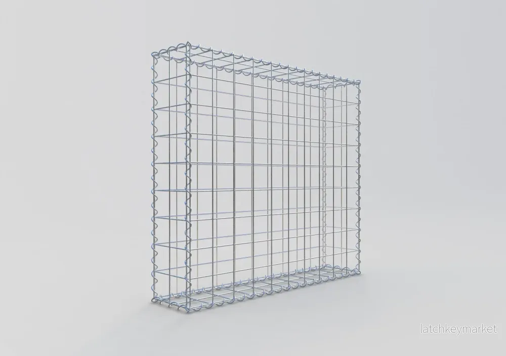 Gabion 100 cm x 90 cm x 20 cm (L x H x D), maskstorlek 10 cm x 10 cm, spiral - Bild 2