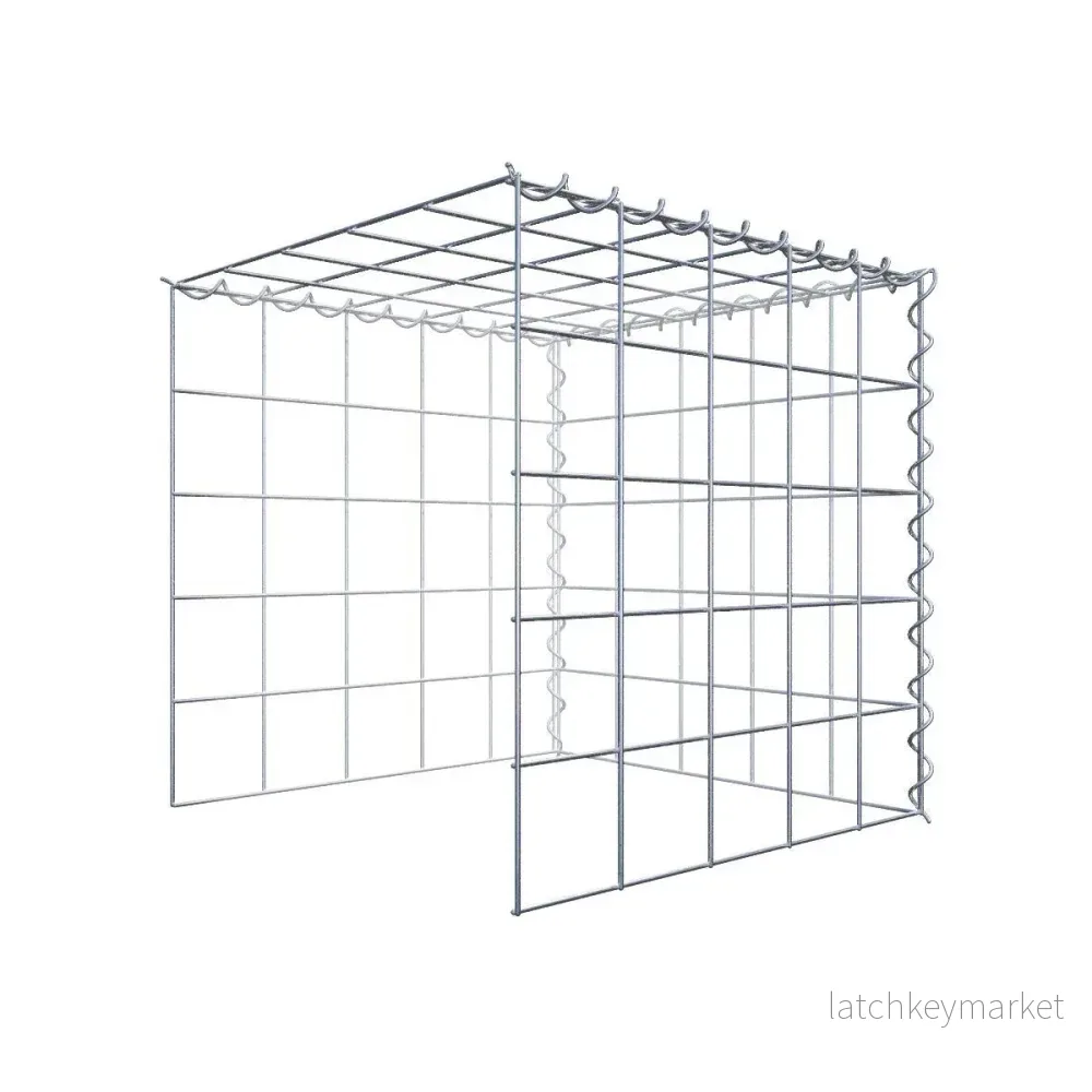 Påväxt gabion typ 4 50 cm x 50 cm x 50 cm (L x H x D), maskstorlek 10 cm x 10 cm, spiral