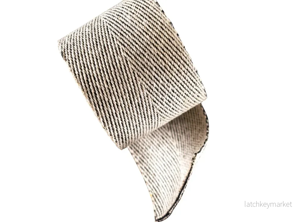 Sadelgjord linne 50 mm, natur/lin/svart Sadelgjord linne 50 mm, natur/lin/svart