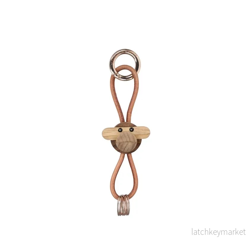 Nyckelring Apa Teak/limba