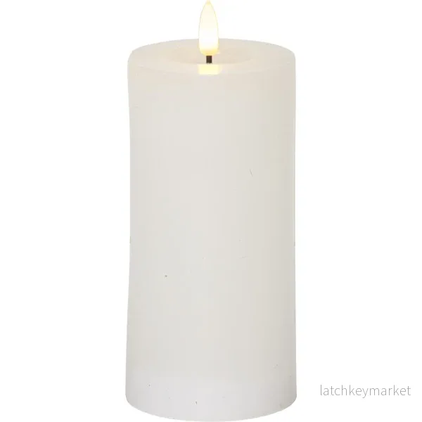 Blockljus LED Flamme Flow Vit