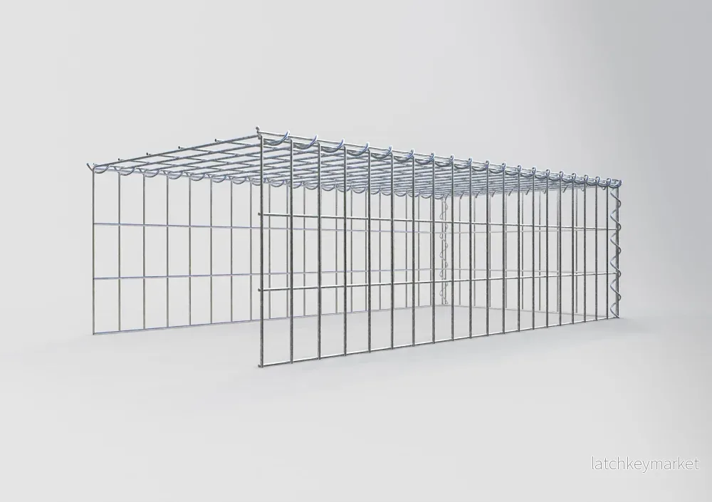 Extra gabion typ 4 100 cm x 30 cm x 50 cm (L x H x D), maskstorlek 5 cm x 10 cm, spiral - Bild 2