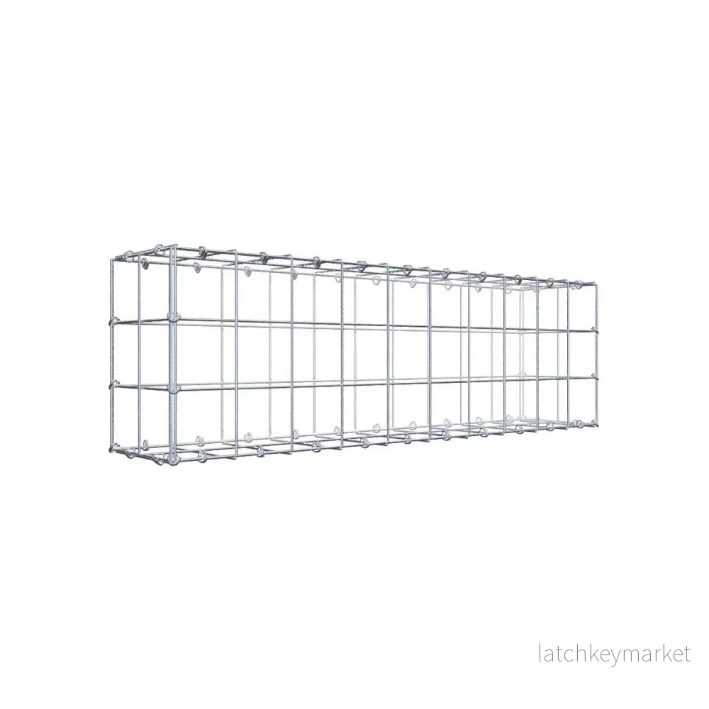 Gabion 100 cm x 30 cm x 20 cm (L x H x D), maskstorlek 10 cm x 10 cm, C-ring Gabion 100 cm x 30 cm x 20 cm (L x H x D), maskstorlek 10 cm x 10 cm, C-ring