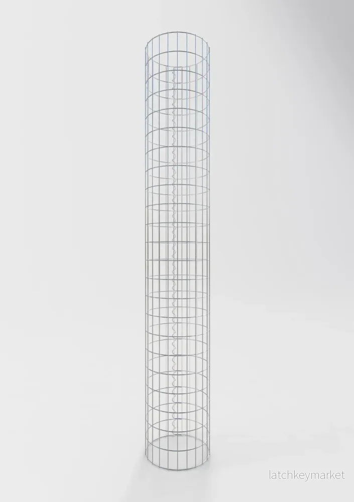 Gabionpelare rund 37 cm diameter, 230 cm höjd, maskstorlek 5 cm x 10 cm - Bild 2