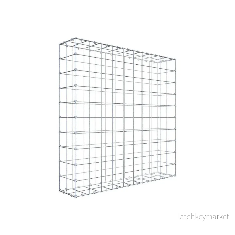 Gabion 100 cm x 100 cm x 20 cm (L x H x D), maskstorlek 10 cm x 10 cm, C-ring Gabion 100 cm x 100 cm x 20 cm (L x H x D), maskstorlek 10 cm x 10 cm, C-ring