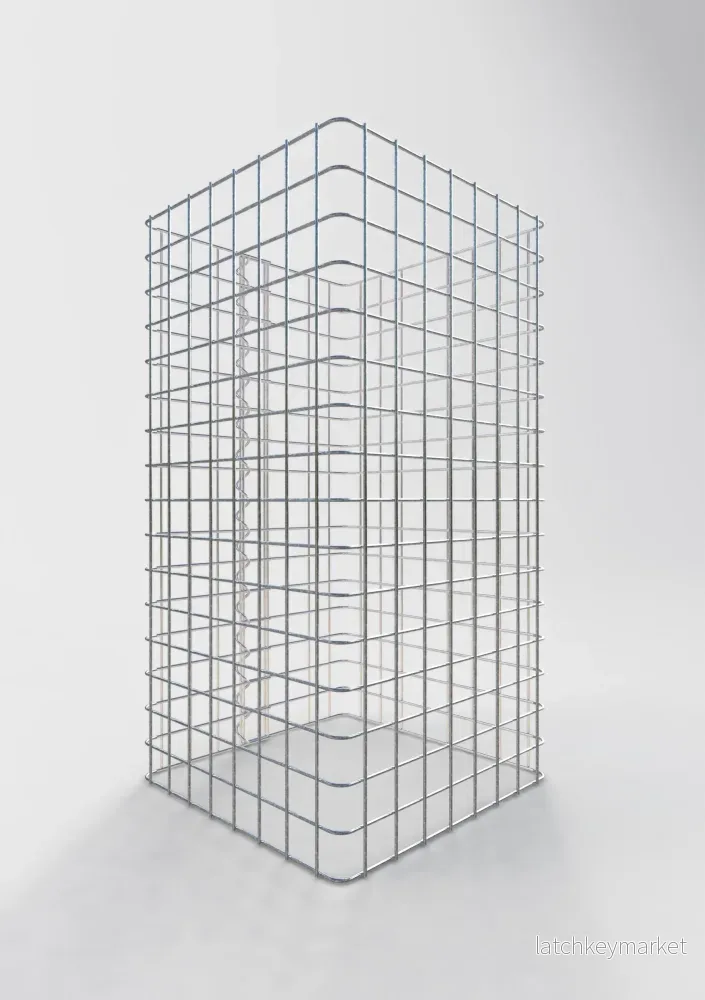 Gabionpelare 42 x 42 cm MW 5 x 5 cm kvadrat Gabionpelare 42 x 42 cm MW 5 x 5 cm kvadrat