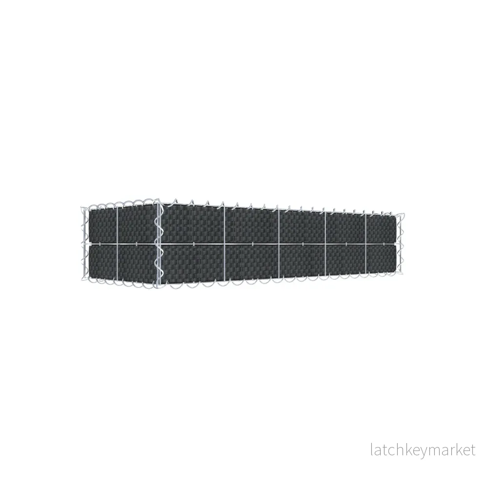 Grön gabion med fleece & insynsskydd 100 cm x 20 cm x 40 cm (L x H x D), maskstorlek 10 cm x 10 cm, spiral Grön gabion med fleece & insynsskydd 100 cm x 20 cm x 40 cm (L x H x D), maskstorlek 10 cm x 10 cm, spiral