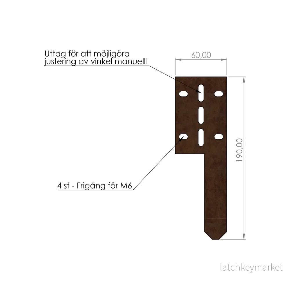 Stålkant Cortenstål Skarvspjut Justerbart - Bild 3