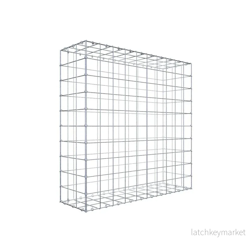 Gabion 100 cm x 100 cm x 30 cm (L x H x D), maskstorlek 10 cm x 10 cm, C-ring Gabion 100 cm x 100 cm x 30 cm (L x H x D), maskstorlek 10 cm x 10 cm, C-ring