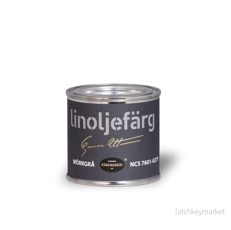 Mörkgrå Linoljefärg Ottossons - Bild 3