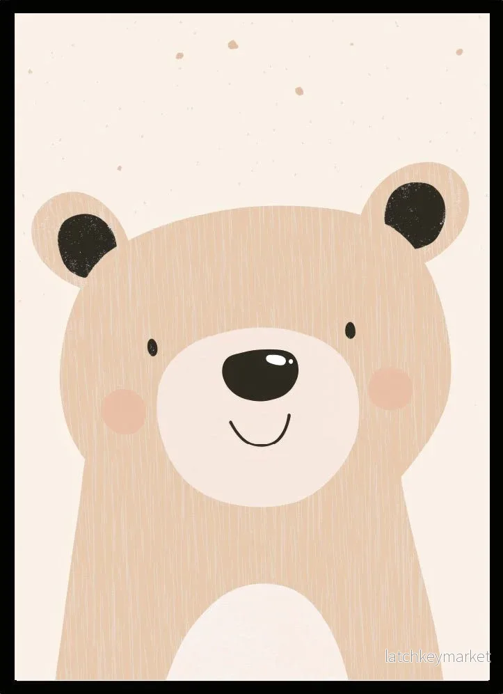 Barntavla – smiling bear Barntavla – smiling bear