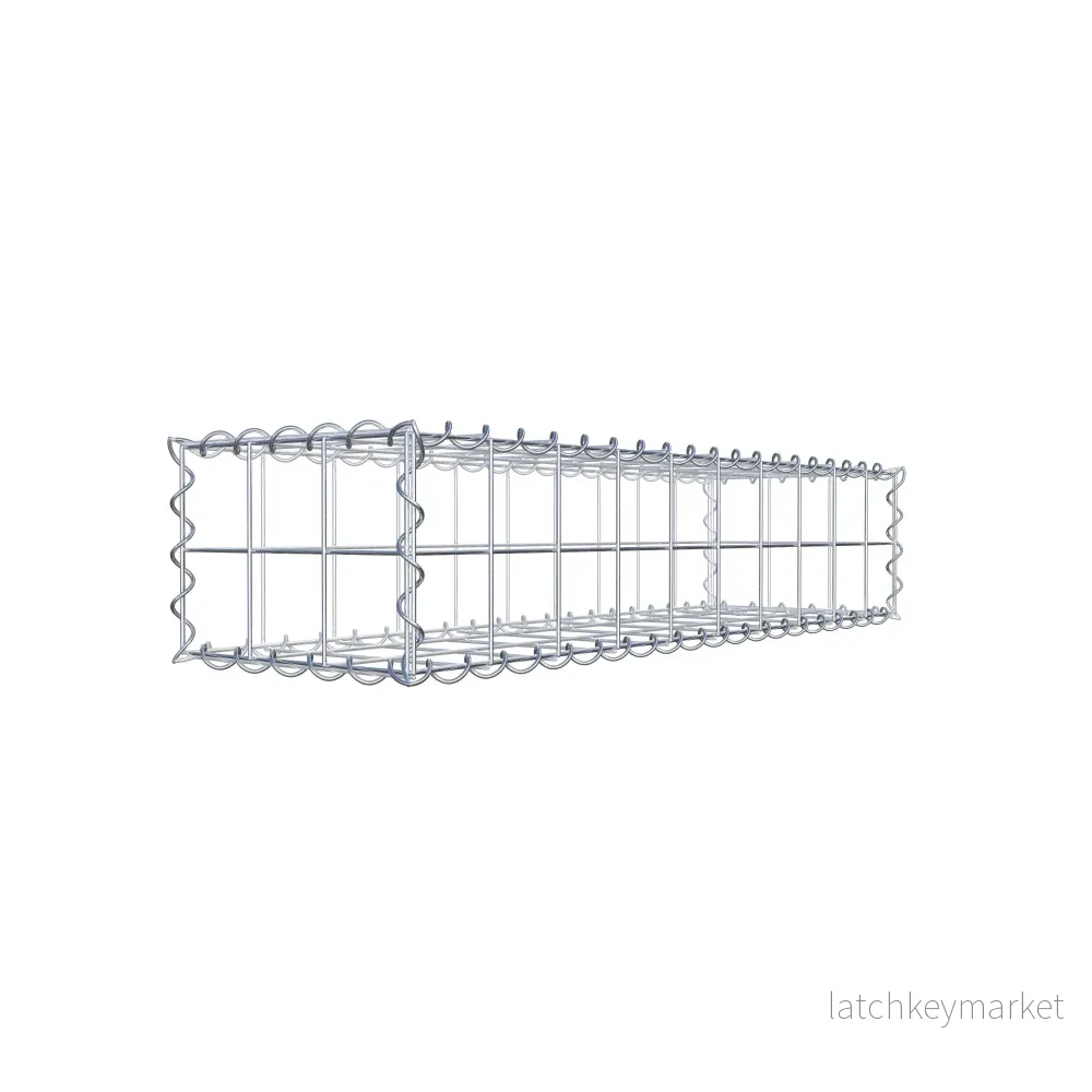 Gabion 100 cm x 20 cm x 30 cm (L x H x D), maskstorlek 10 cm x 10 cm, spiral - Bild 3
