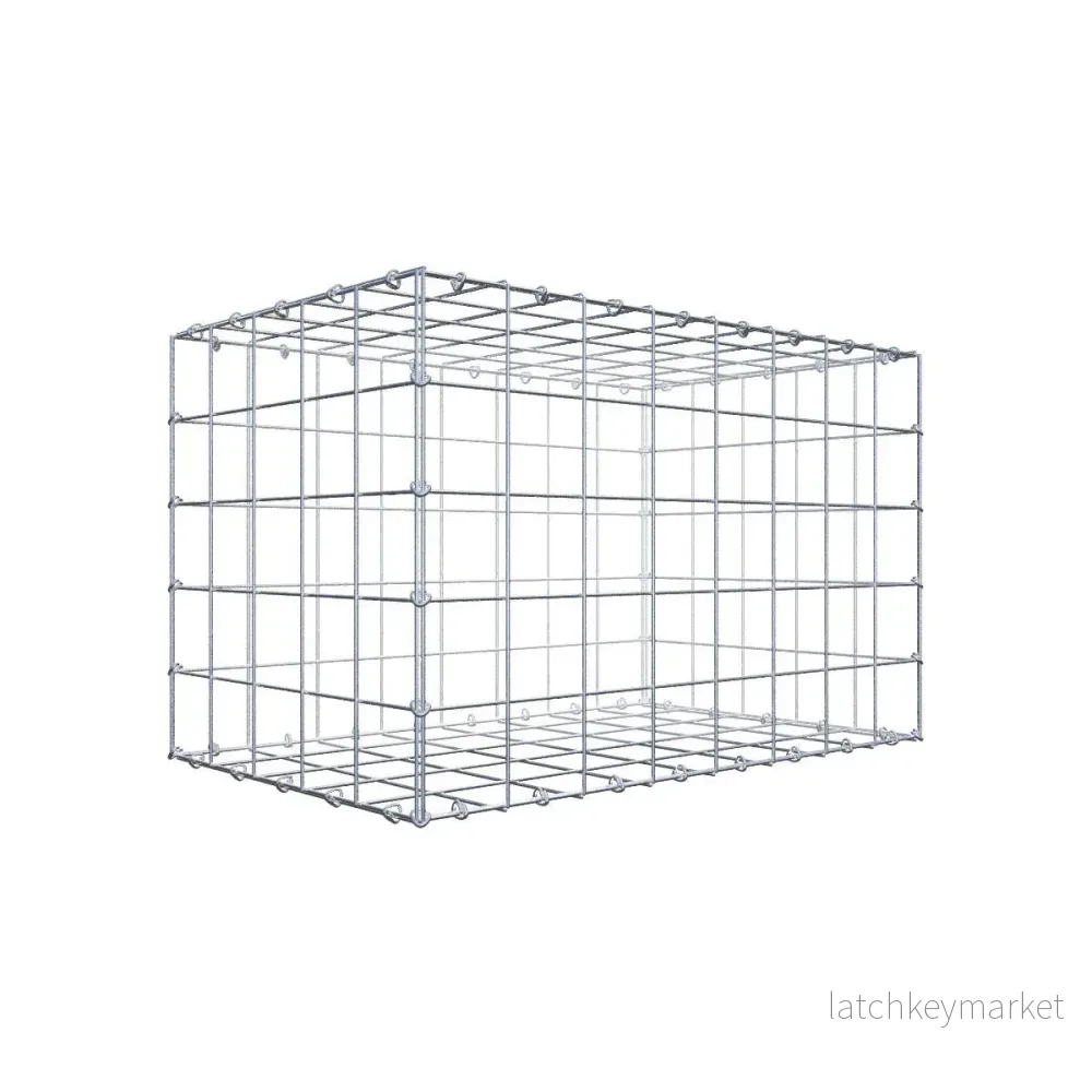 Gabion 80 cm x 50 cm x 50 cm (L x H x D), maskstorlek 10 cm x 10 cm, C-ring Gabion 80 cm x 50 cm x 50 cm (L x H x D), maskstorlek 10 cm x 10 cm, C-ring