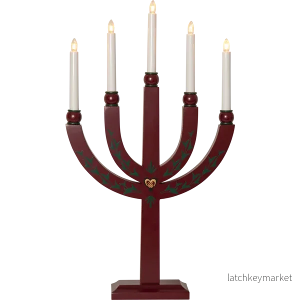 Adventsljusstake Tradition 24 cm röd - Bild 2