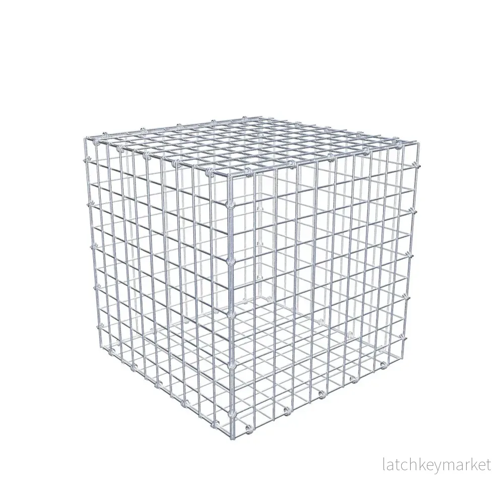 Gabion 50 cm x 50 cm x 50 cm (L x H x D), maskstorlek 5 x 5 cm, spiralring Gabion 50 cm x 50 cm x 50 cm (L x H x D), maskstorlek 5 x 5 cm, spiralring