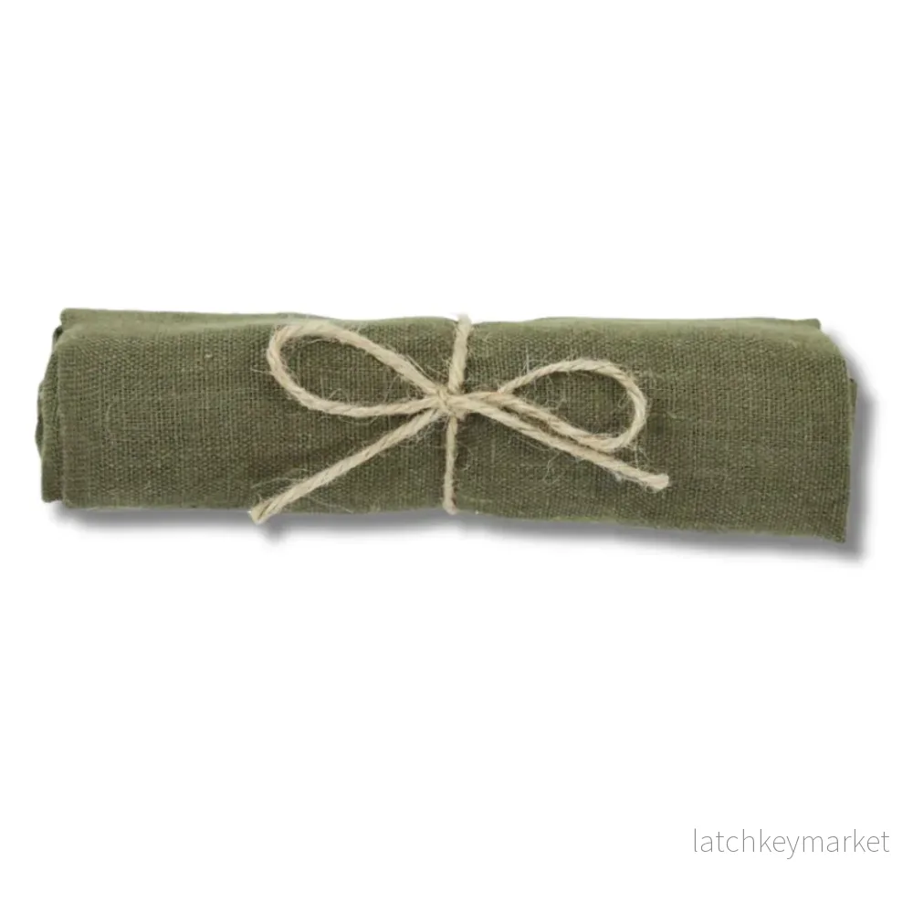 Linne 4-pack Servett Grön - Bild 3