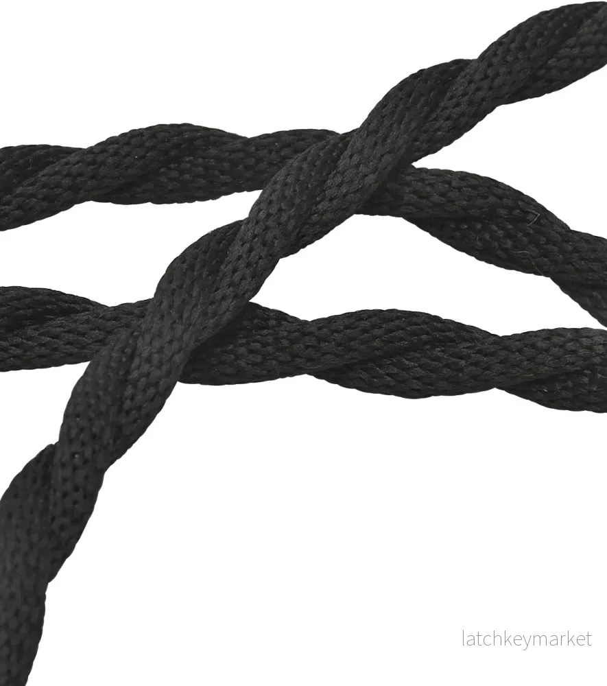 Takupphänge Textil Tvinnad Svart - Bild 2