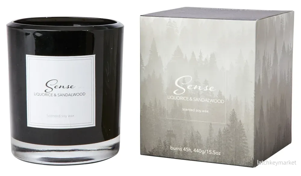 SENSE Doftljus Liquorice & sandalwood, Svart SENSE Doftljus Liquorice & sandalwood, Svart