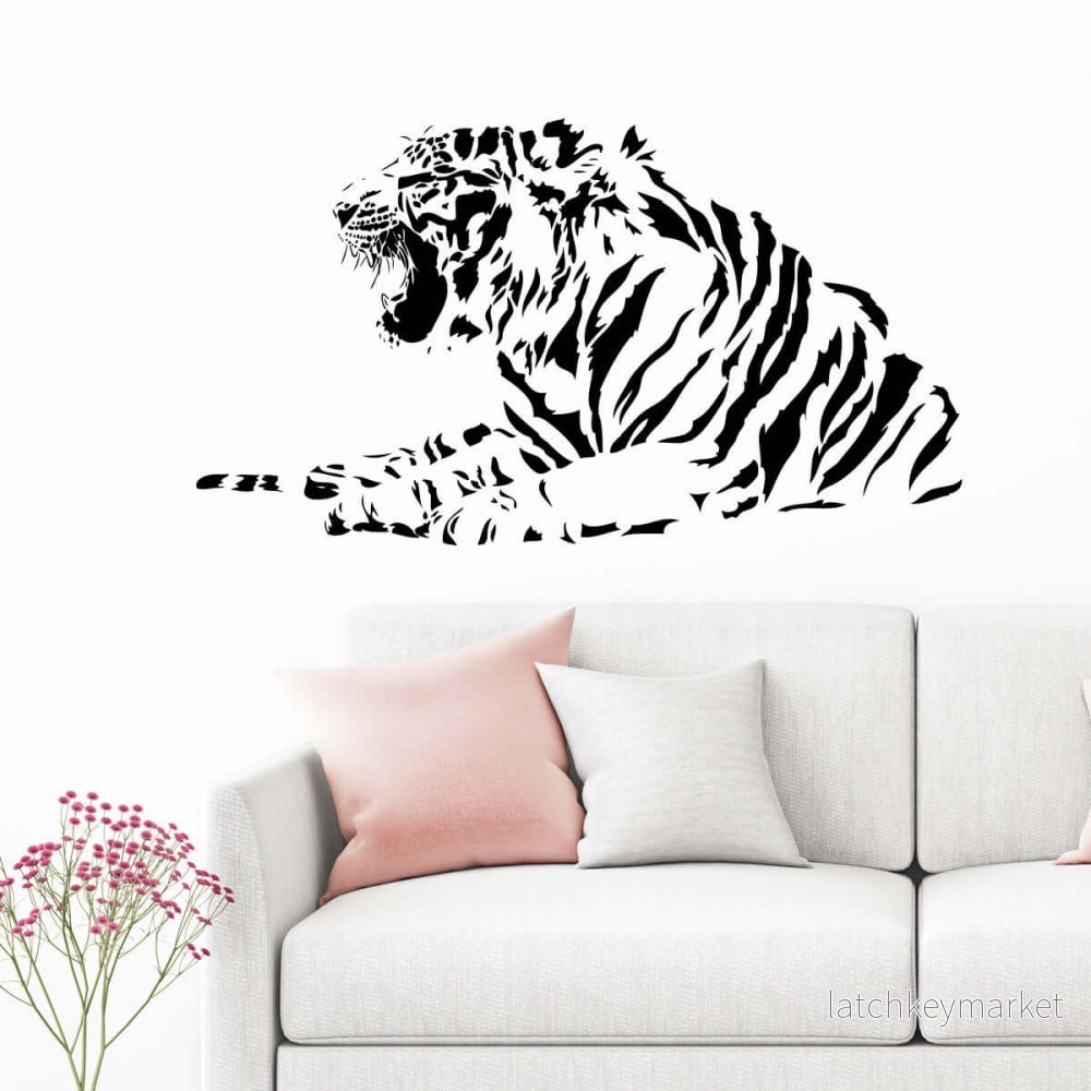 Väggdekor liggande tiger Väggdekor liggande tiger