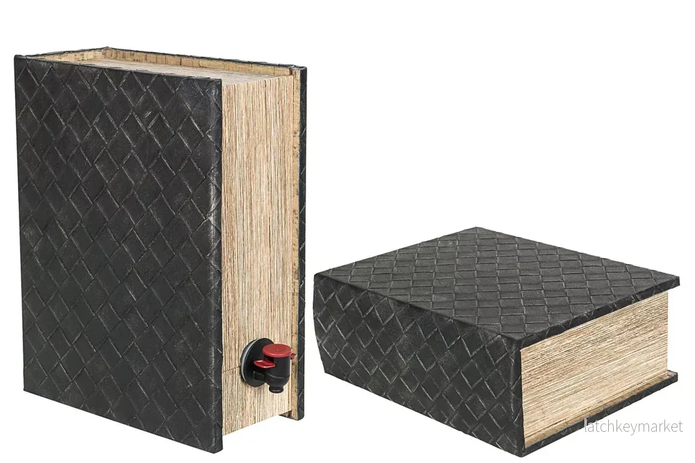 Vinställ Boklåda Vinbox Flätad Läder 30x23x11,5cm HH Vinställ Boklåda Vinbox Flätad Läder 30x23x11,5cm HH