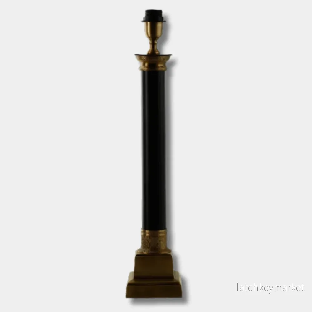 Lampfot Karl Hög Mässing/Svart  H63 cm