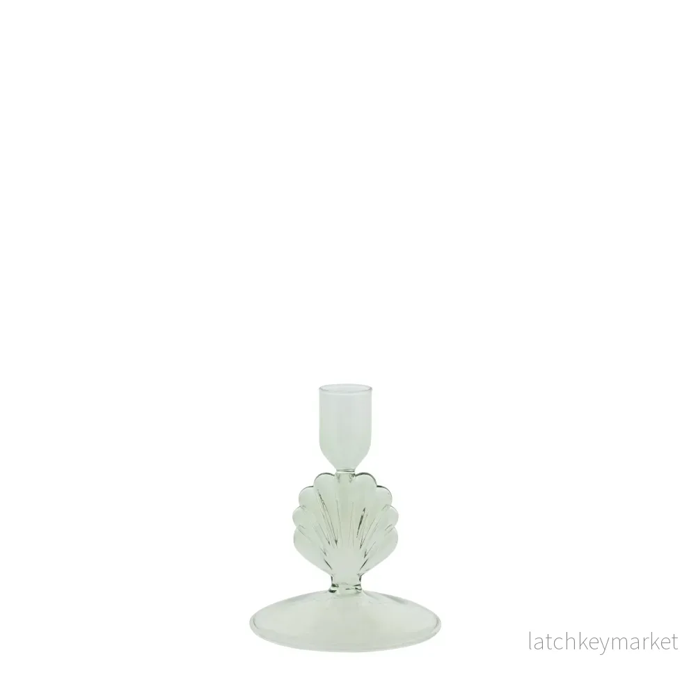 Nerina snäckskal ljusstake B9x H11.5 Grön Nerina snäckskal ljusstake B9x H11.5 Grön