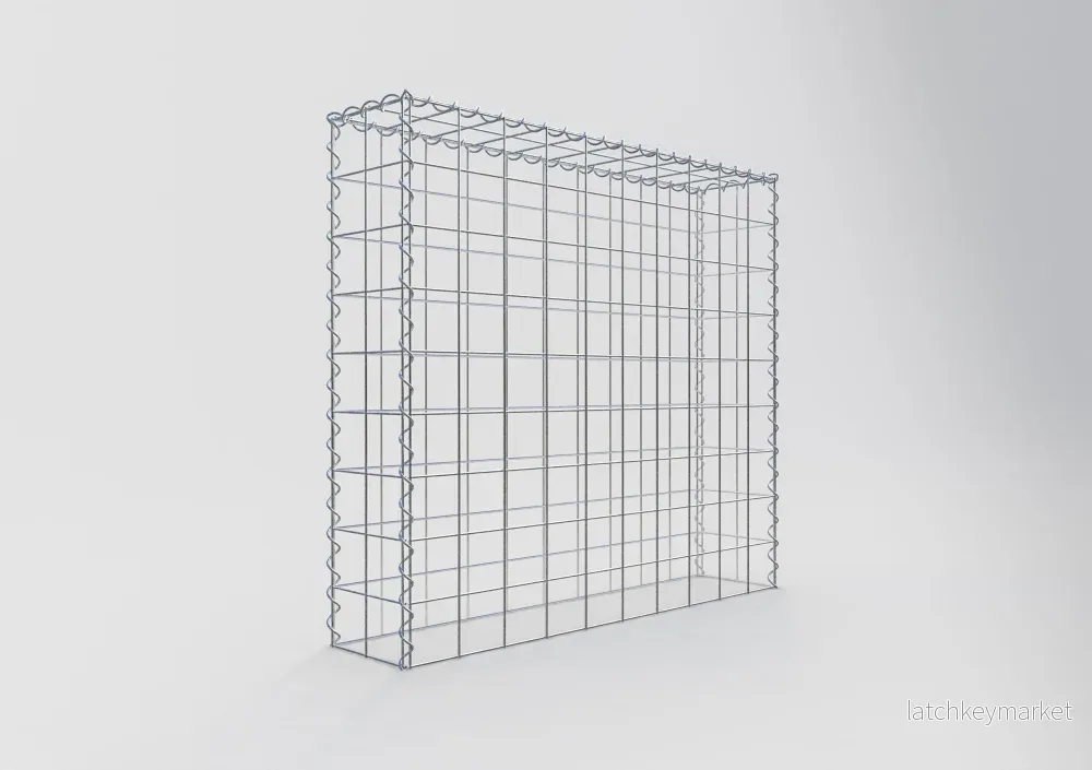 Extra gabion typ 3 100 cm x 90 cm x 20 cm (L x H x D), maskstorlek 10 cm x 10 cm, spiral - Bild 2