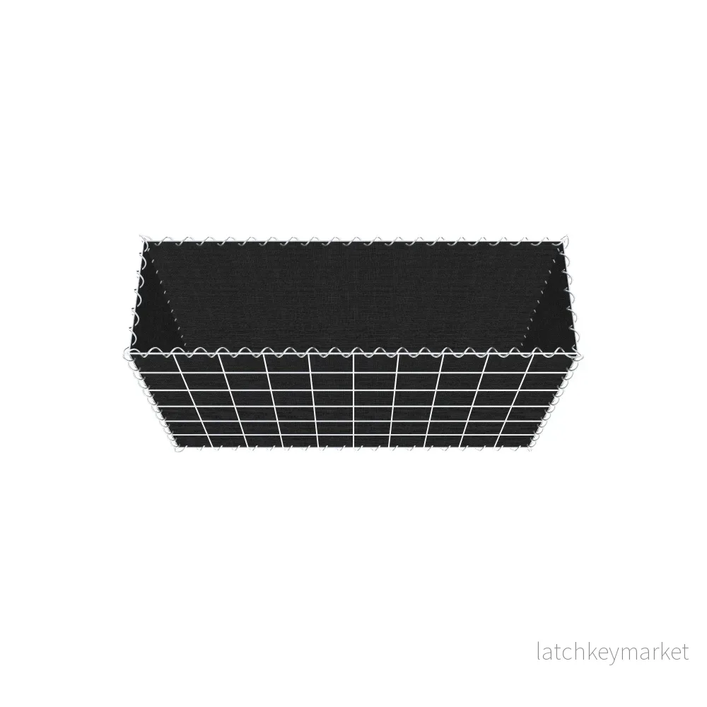 Grön gabion med fleece 100 cm x 60 cm x 30 cm (L x H x D), maskstorlek 10 cm x 10 cm, spiral - Bild 3