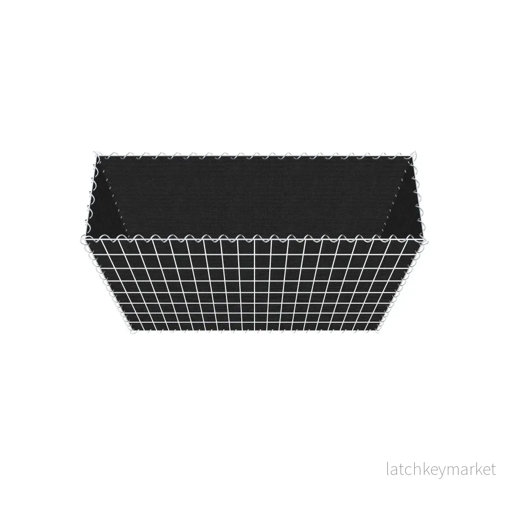 Grön gabion med fleece 100 cm x 80 cm x 30 cm (L x H x D), maskstorlek 5 cm x 10 cm, spiral - Bild 3