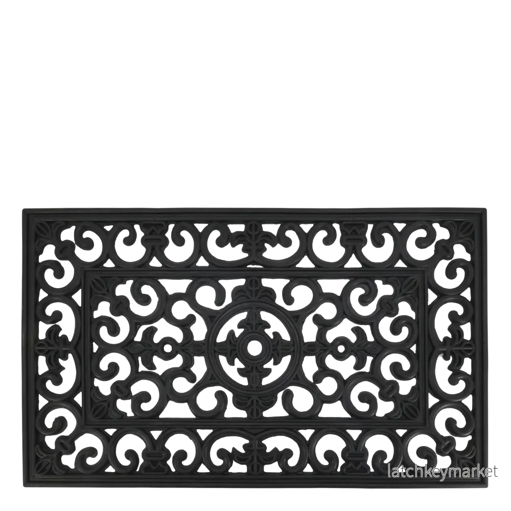 Dörrmatta Gummi H1/L75/B45 cm svart