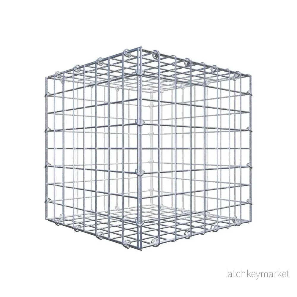Gabion 40 cm x 40 cm x 40 cm (L x H x D), maskstorlek 5 cm x 5 cm, C-ring Gabion 40 cm x 40 cm x 40 cm (L x H x D), maskstorlek 5 cm x 5 cm, C-ring