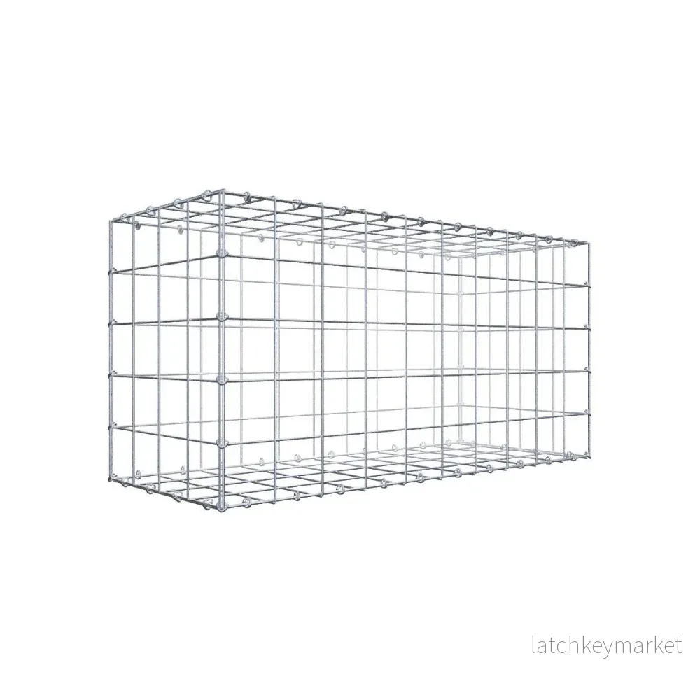 Gabion 100 cm x 50 cm x 40 cm (L x H x D), maskstorlek 10 cm x 10 cm, C-ring Gabion 100 cm x 50 cm x 40 cm (L x H x D), maskstorlek 10 cm x 10 cm, C-ring