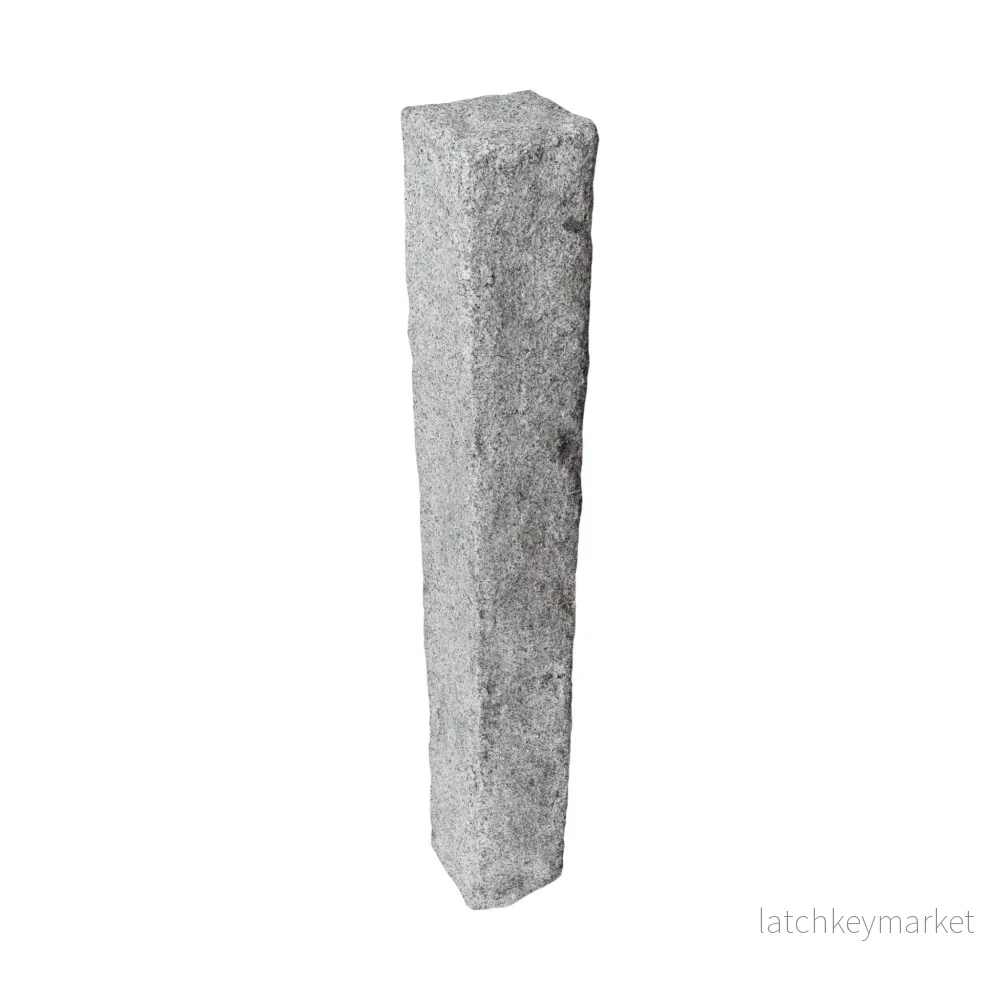 Granitstolpe Bergama Grå Rustik 1200x150x150 Granitstolpe Bergama Grå Rustik 1200x150x150