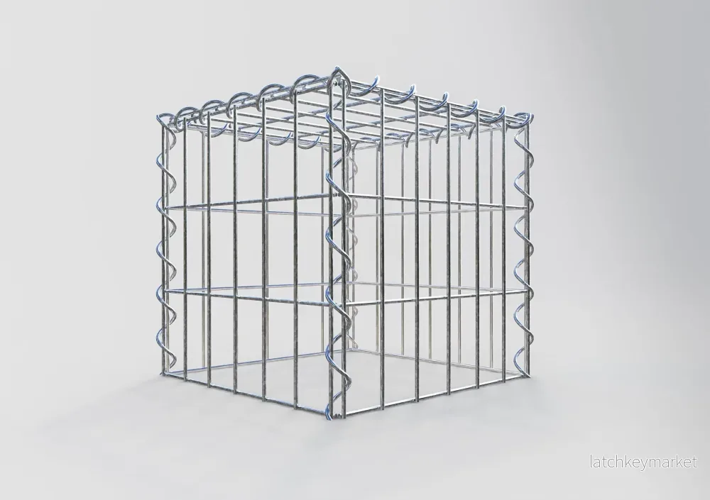 Extra gabion typ 3 30 cm x 30 cm x 30 cm (L x H x D), maskstorlek 5 cm x 10 cm, spiral - Bild 2